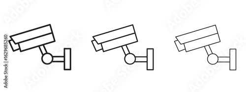 Security camera icon concept. Editable stroke icon pack