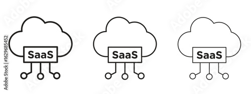 SaaS icon concept. Editable stroke icon pack