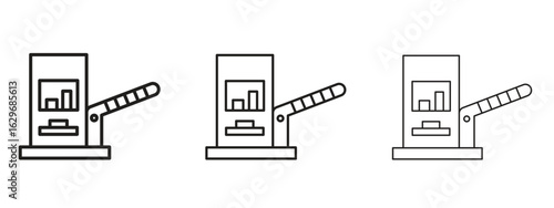 Road toll icon concept. Editable stroke icon pack