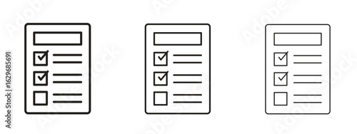 Reservation icon concept. Editable stroke icon pack