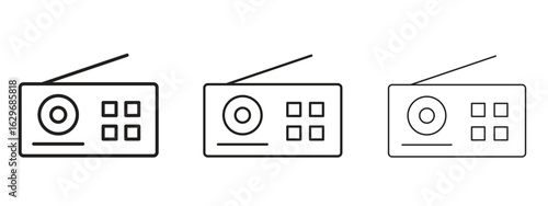 Radio icon concept. Editable stroke icon pack