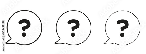 Question icon concept. Editable stroke icon pack