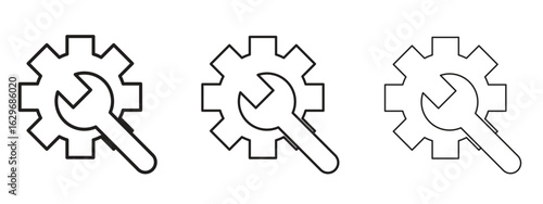 Productivity tools icon concept. Editable stroke icon pack
