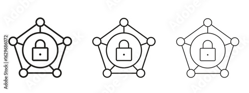 Private network icon concept. Editable stroke icon pack