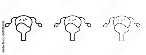 Pelvic inflammatory disease icon concept. Editable stroke icon pack