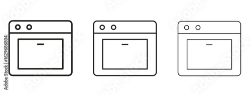 Oven icon concept. Editable stroke icon pack