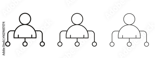 Multitask icon concept. Editable stroke icon pack