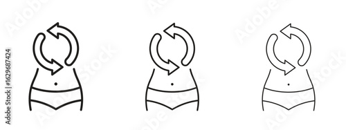 Metabolism icon concept. Editable stroke icon pack
