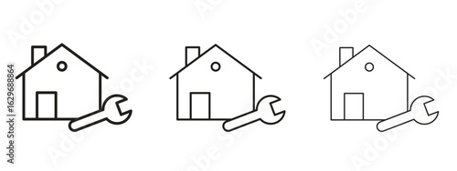 Home repair icon concept. Editable stroke icon pack