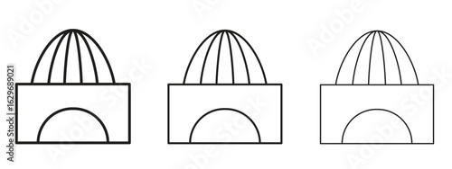 Hand Juicer icon concept. Editable stroke icon pack