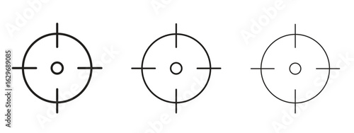 Gun target icon concept. Editable stroke icon pack
