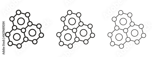 Graphene icon concept. Editable stroke icon pack