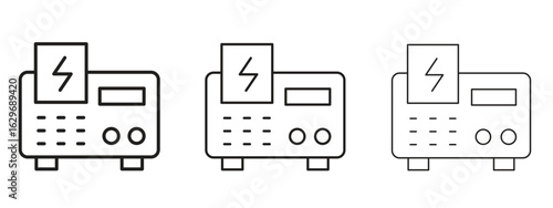 Generator icon concept. Editable stroke icon pack