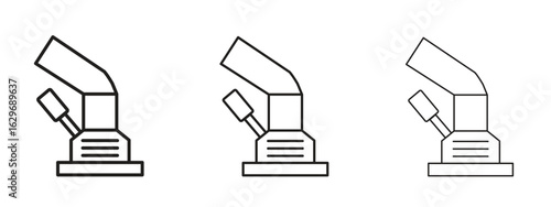 Floor sanding machine icon concept. Editable stroke icon pack