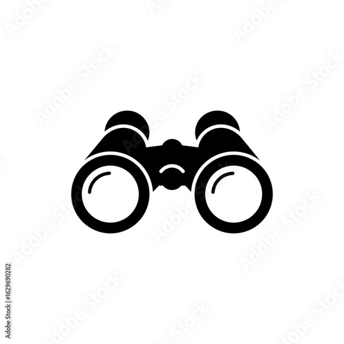 Binoculars Facing Sea Icon for Coastal Exploration and Sightseeing