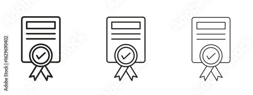 Diploma icon concept. Editable stroke icon pack