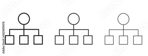 Consolidation icon concept. Editable stroke icon pack