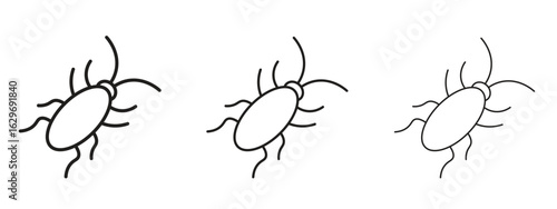 Cockroach icon concept. Editable stroke icon pack