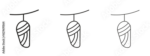 Cocoon icon concept. Editable stroke icon pack