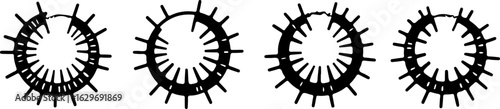 Abstract Hoop Earring Silhouettes Set" 