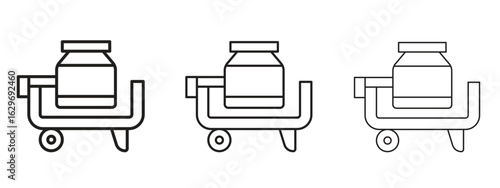 Cement mixer icon concept. Editable stroke icon pack