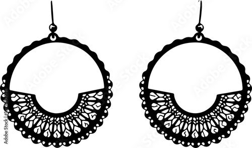Abstract Hoop Earring Silhouettes Set"