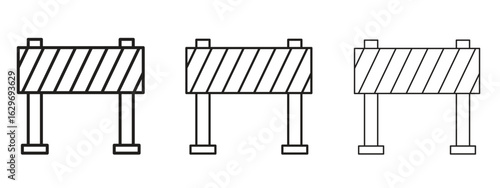 Barrier icon concept. Editable stroke icon pack