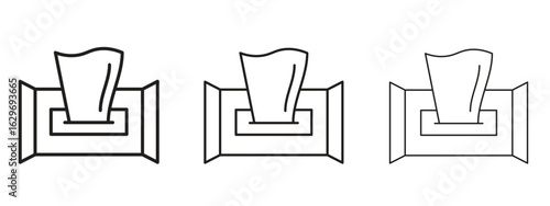 baby wipe icon concept. Editable stroke icon pack