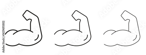 Arm icon concept. Editable stroke icon pack