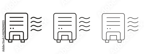 Air purifier icon concept. Editable stroke icon pack