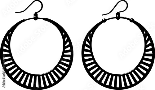 Abstract Hoop Earring Silhouettes Set"