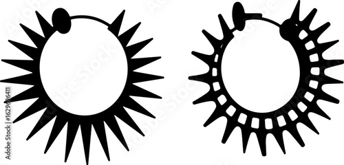 Abstract Hoop Earring Silhouettes Set"