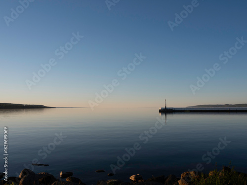 Lake Vättern seen from the Jonkoping coastline in the southern Sweden