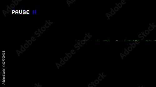 Wallpaper Mural animation text Pause, appearing with a blinking symbol. 4k video Torontodigital.ca