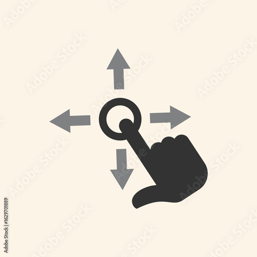 Effortless navigation with a touch icon for modern interfaces and intuitive user experience designs today
