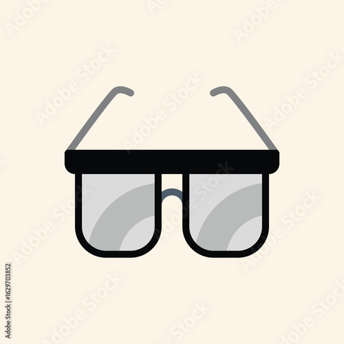 Hipster glasses icon for modern design projects or stylish eyewear promotions with unique aesthetic.