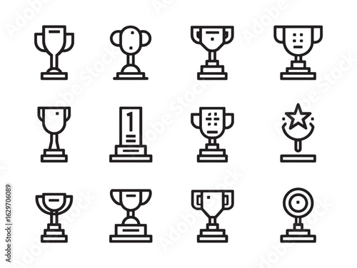 Winner Podium Line Art Celebrates Triumph And Achievement