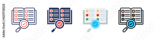 Proofreading Multi Style Icon Set Vector 