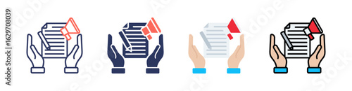 Content Marketing Multi Style Icon Set Vector 