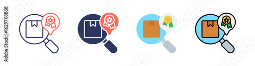 Brand Positioning Multi Style Icon Set Vector 