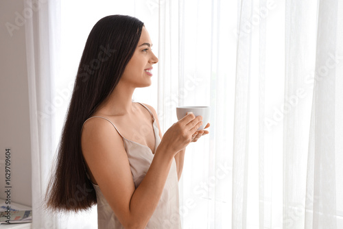 Morning of beautiful woman ...