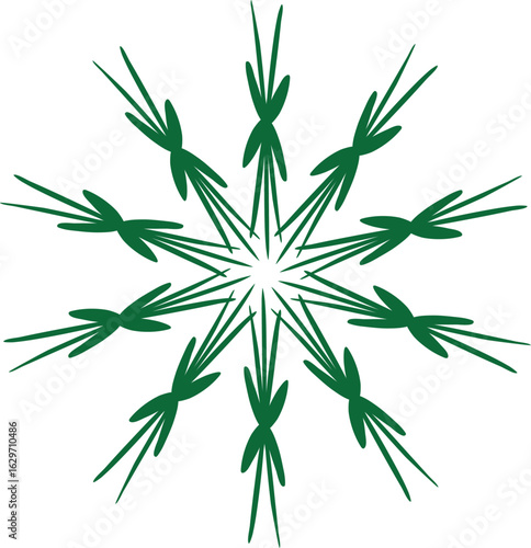 Floral Design Green Flower PNG...