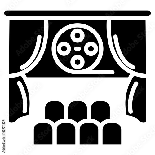 Cinema Complex glyph icon