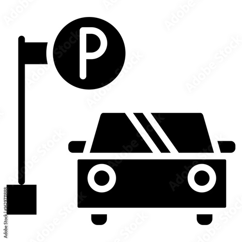 Parking Facility glyph icon