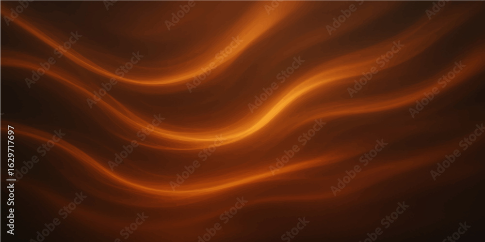 Obraz premium Flowing waves of blue and gold silk create a smooth, liquid design with soft light and motion