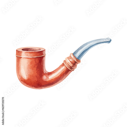 Smoking pipe isolated on white background