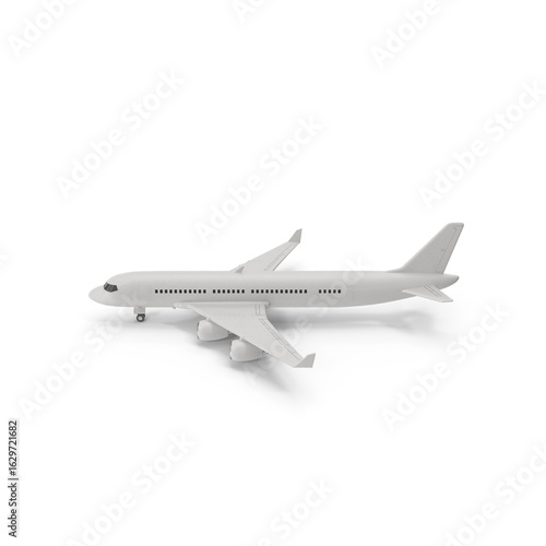 Passenger Airplane Isolated on Transparent Background