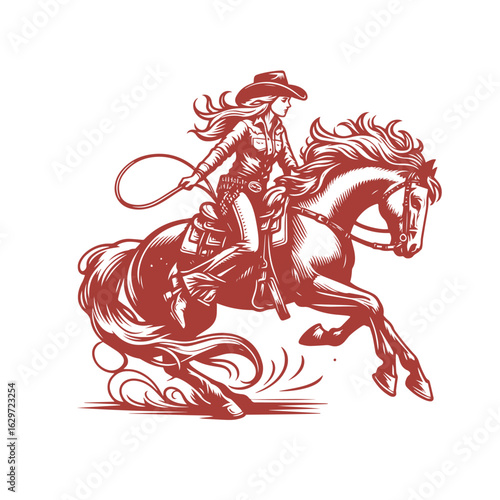 Cowgirl vector 