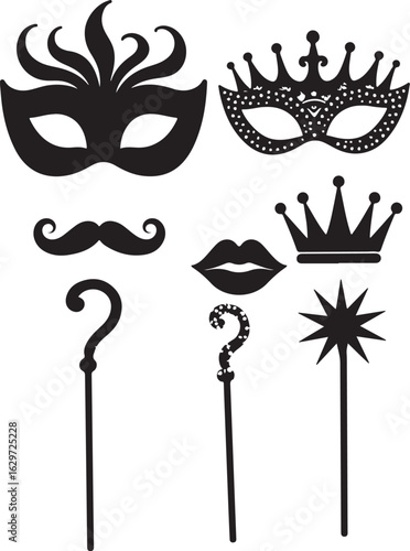Masquerade party props for festive celebrations and fun events
