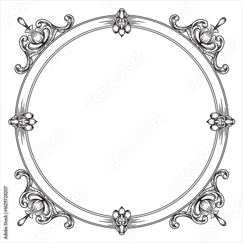 Elegant Vintage Floral Frame Design